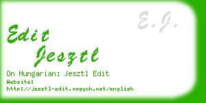 edit jesztl business card